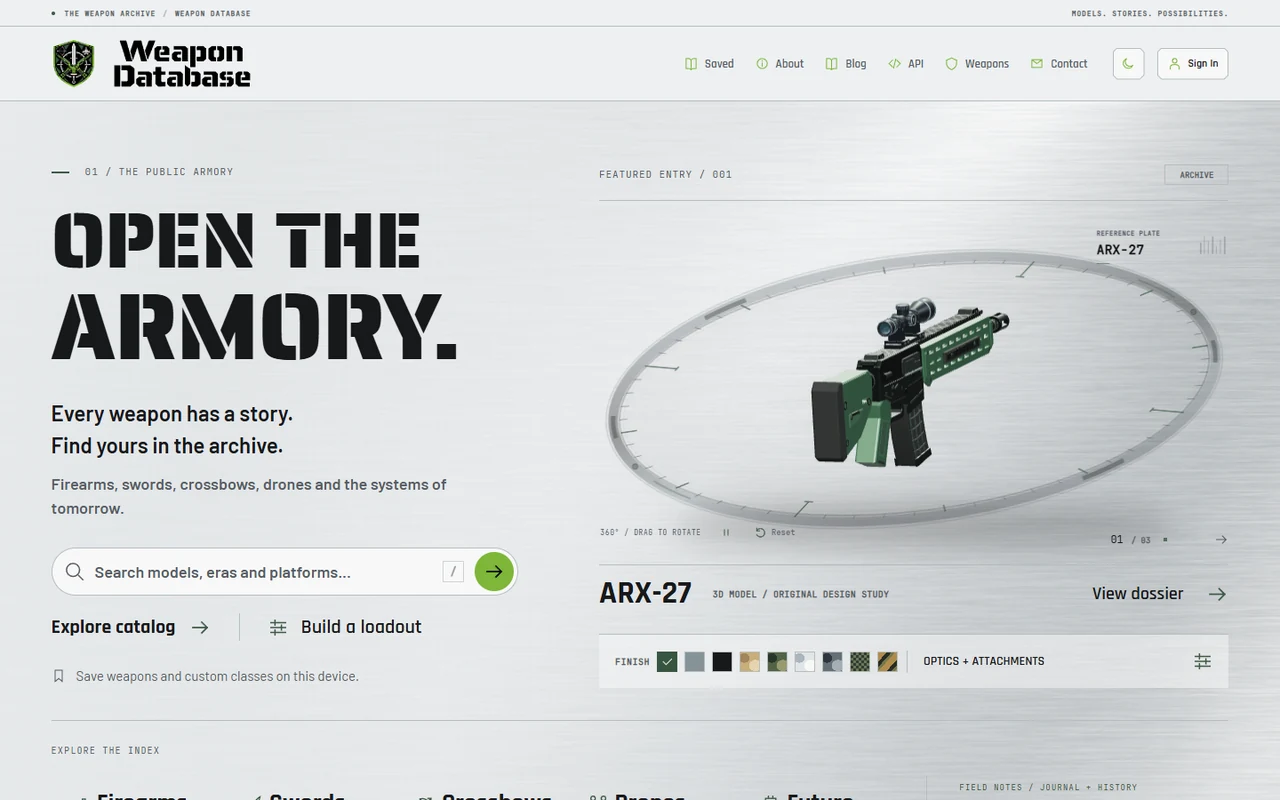 Weapon Database Project Preview
